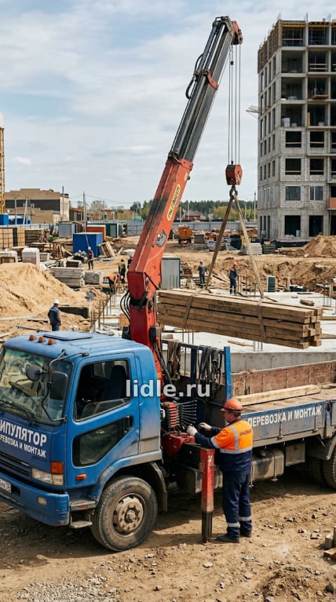 Манипулятор и автокран в Мариуполе подъём есть!